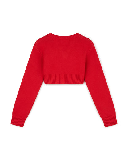EBONY CROPPED JUMPER RED
