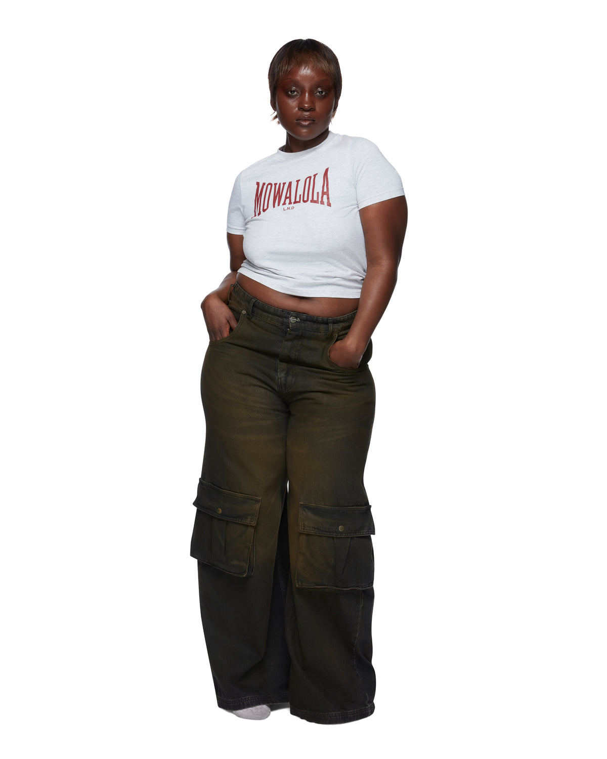 POP DOUBLE D JEANS BROWN