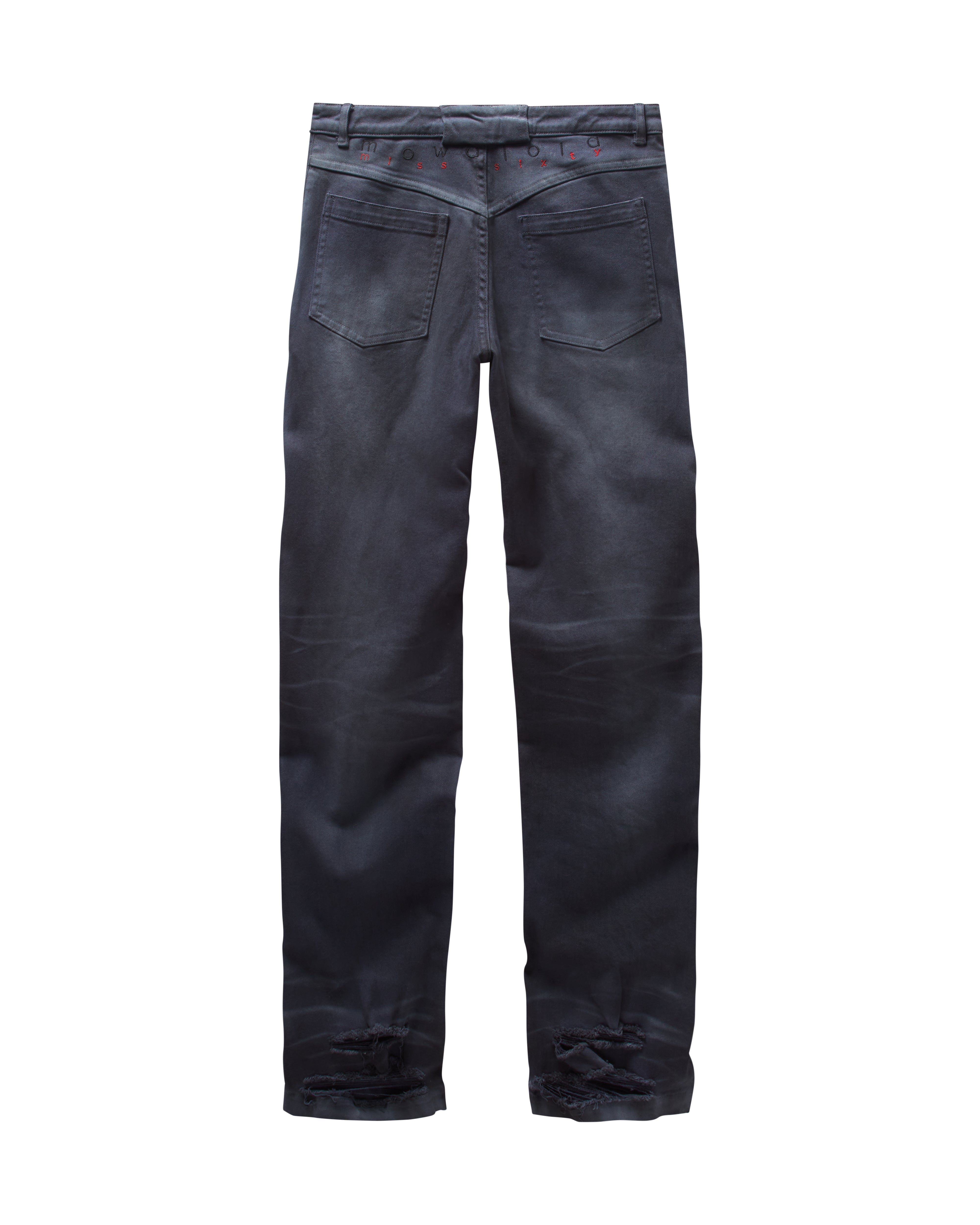 STRAIGHT-LEG BLACK JEANS Image 4