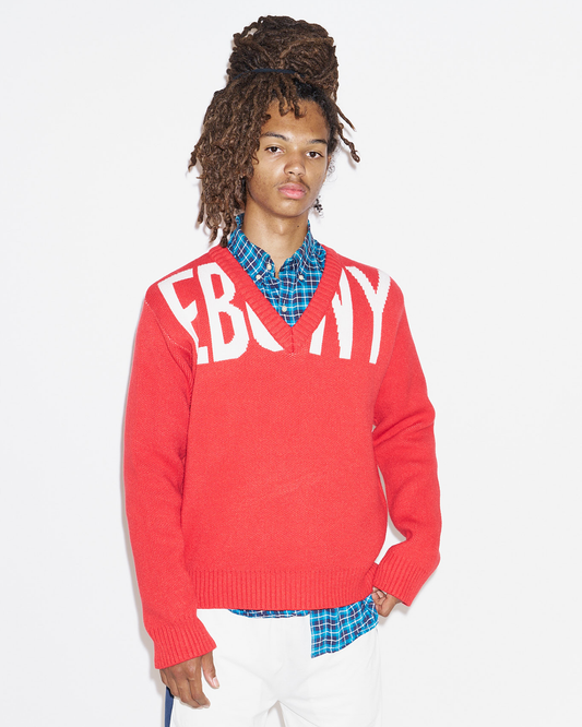 EBONY RELAXED JUMPER RED